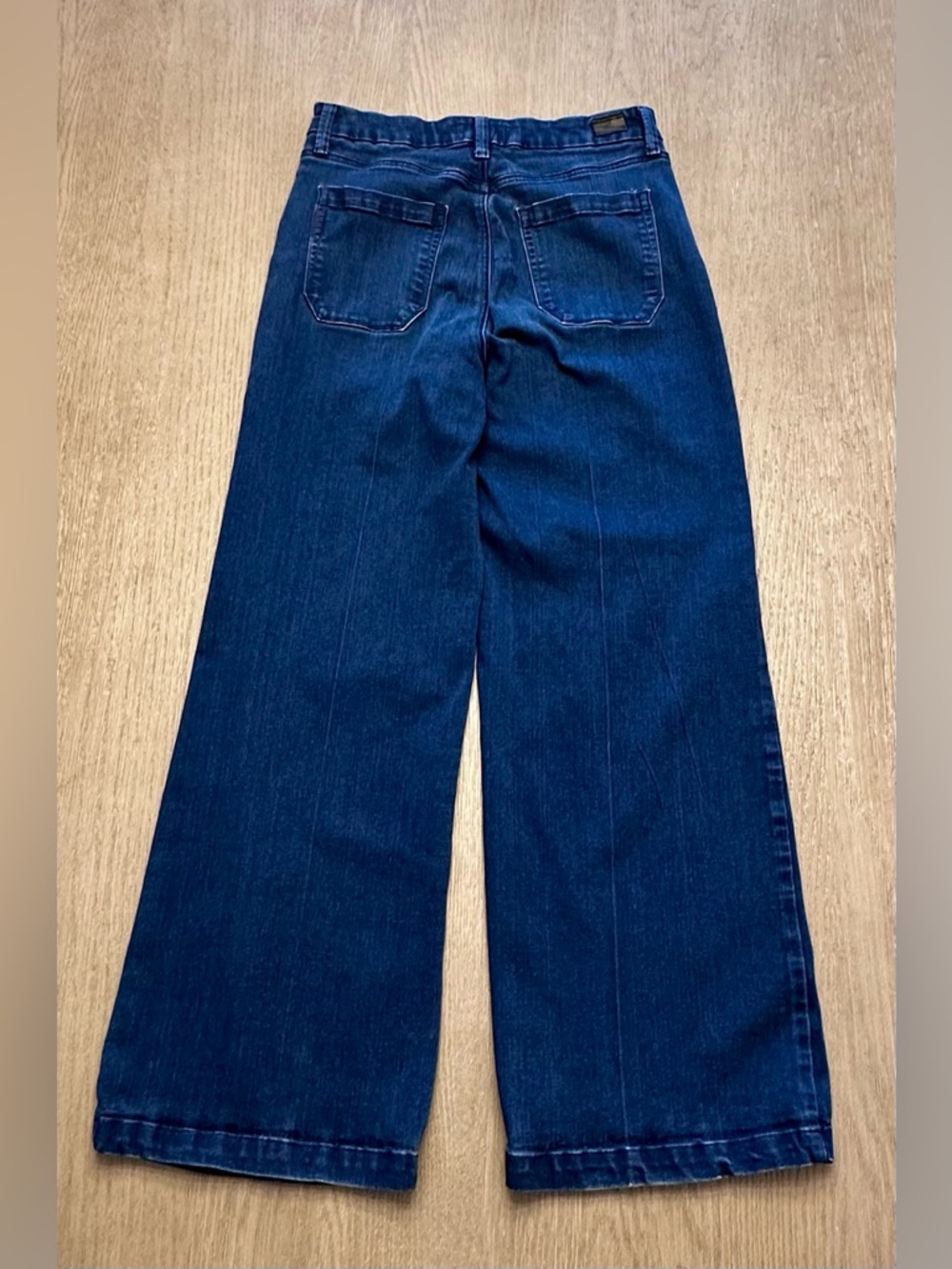 PAIGE Dark Indigo Wide-Leg Jeans - Picture 5 of 11